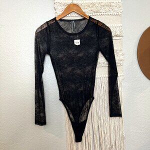 Anthropologie NWT Harlow Lace Thong Bodysuit XS